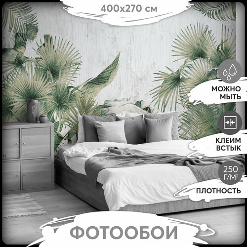 Фотообои 3Д 400х270 - Пальмовые листья