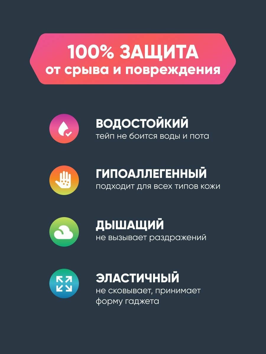 Картинки Фиксирующие водостойкие тейпы (пластыри) для защиты сенсора Freestyle Libre (Фристайл Либре). Сердце 7 на 7,5 см, женский микс, 10 пластырей