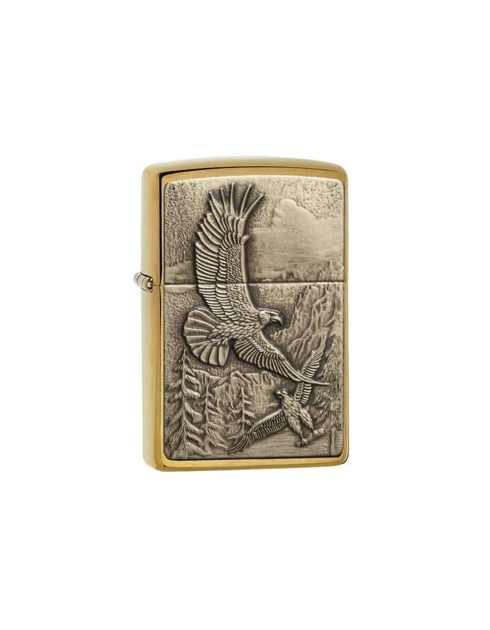 Zippo 20854 Eagles Brushed Brass зажигалка