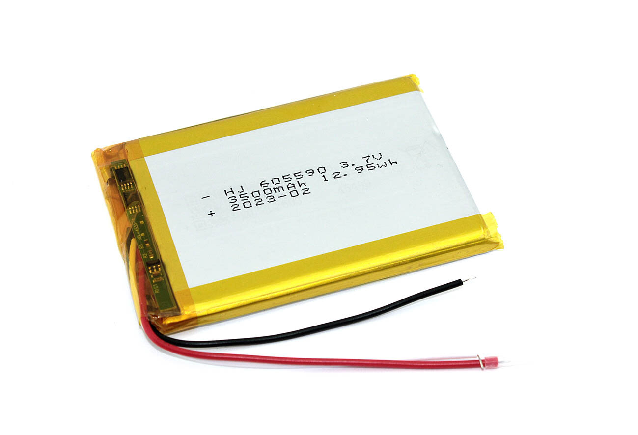 Аккумулятор (батарея) 5x55x75мм, 3-pin, 3.7В, 3500мАч, Li-Pol