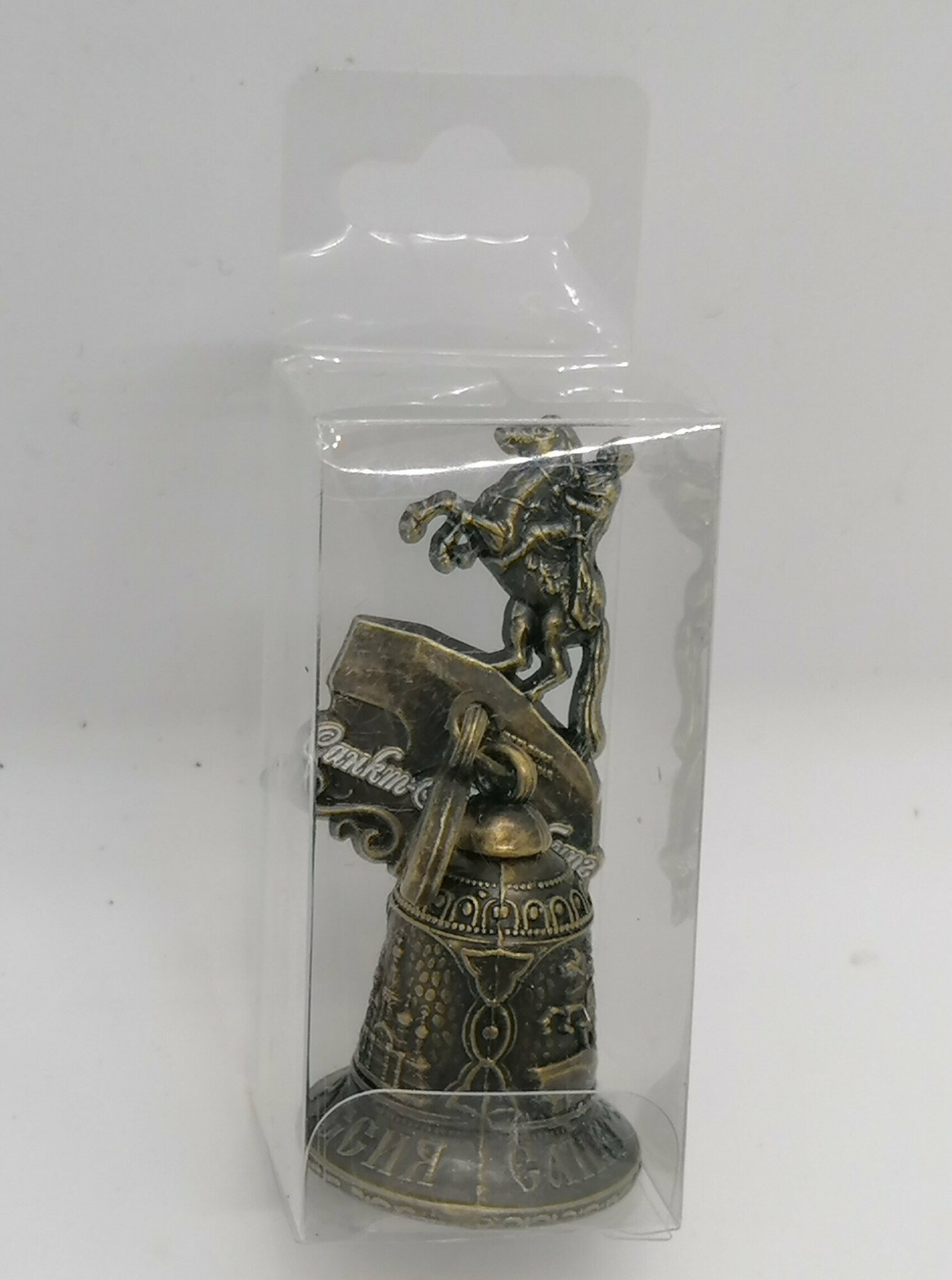 Магнит-колокольчик "медный всадник" , Бронза — фото 1