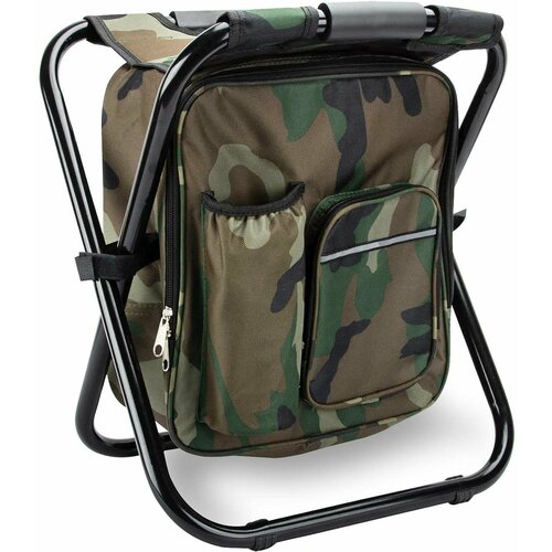 фото Складное рыболовное кресло - рюкзак для кемпинга на открытом воздухе / рюкзак складной стул с 2 внешними сумками plus ultra