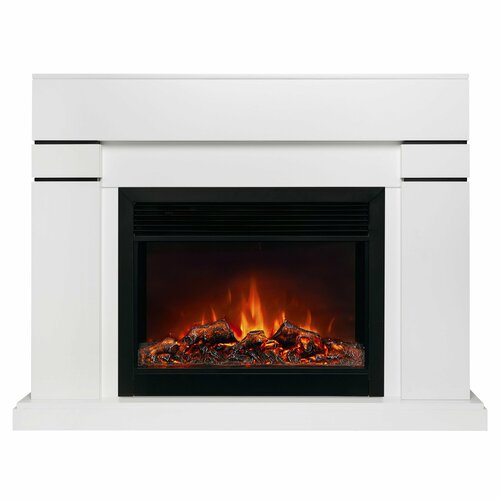 электрокамин realflame lindelse 26 bl 3d cassette 630 black вставка Электрокамин RealFlame LINDELSE 26 WT-P511 с очагом MoonBlaze DELUXE Black