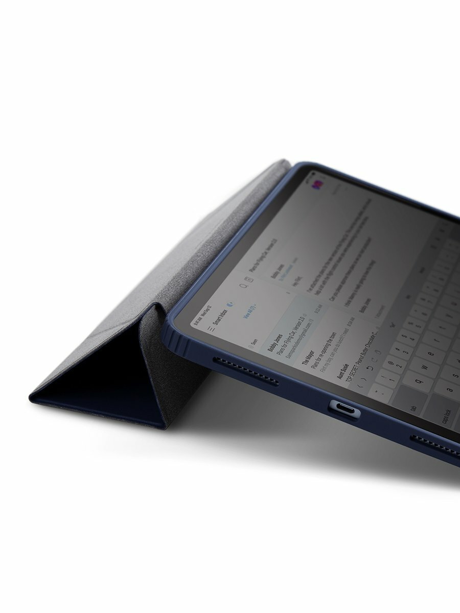 Чехол Uniq Moven Anti-microbial для iPad Pro 11 (2022/21/20) с отсеком для стилуса, синий — фото 11