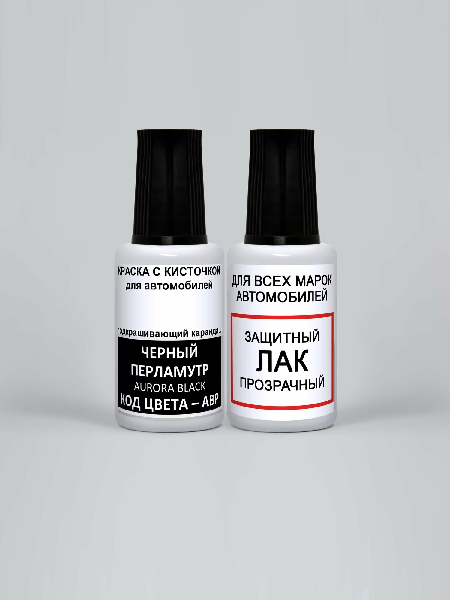 ADC Paint Краска для сколов во флаконе с кисточкой ABP KIA Черный перламутр, Aurora Black, краска+лак 2 предмета 35мл