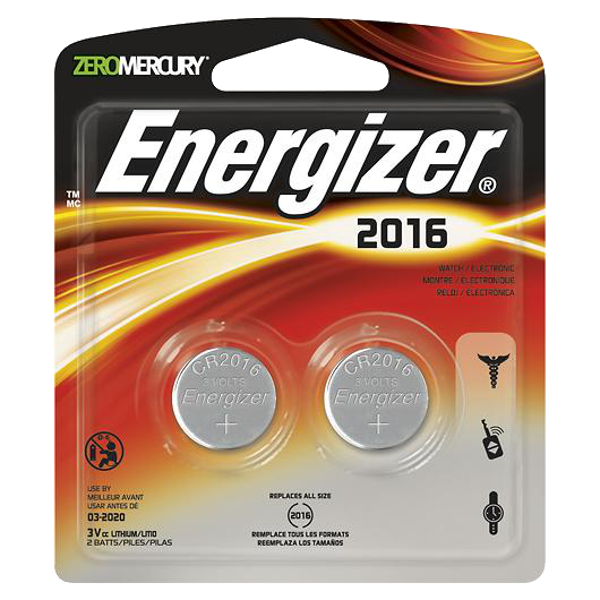 Батарейка Energizer CR2016, в упаковке: 2 шт.