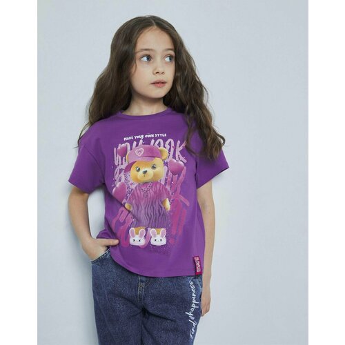 фото Футболка gloria jeans, размер 9-10л/140 (34), фиолетовый
