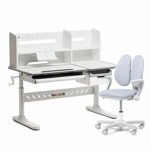 Комплект FUN DESK парта Fiore ll + кресло Mente Grey