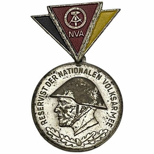 Германия (ГДР), медаль Знак резервиста серебряная степень 1968-1990 гг. знак миниатюра образцовый солдат 3 степень 1968 1973 гг