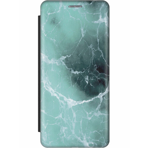 Чехол-книжка на Apple iPhone SE / 5s / 5 / Эпл Айфон 5 / 5с / СЕ с рисунком Лазурный океан черный