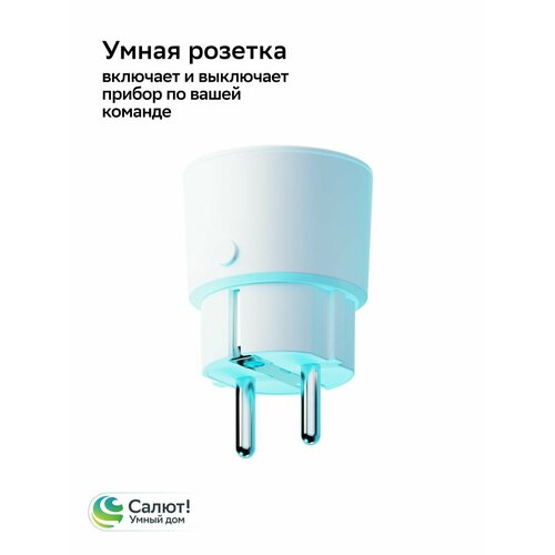 Умная розетка сбер/SBER: WiFi/Управление голосом (SBDV-00123W)