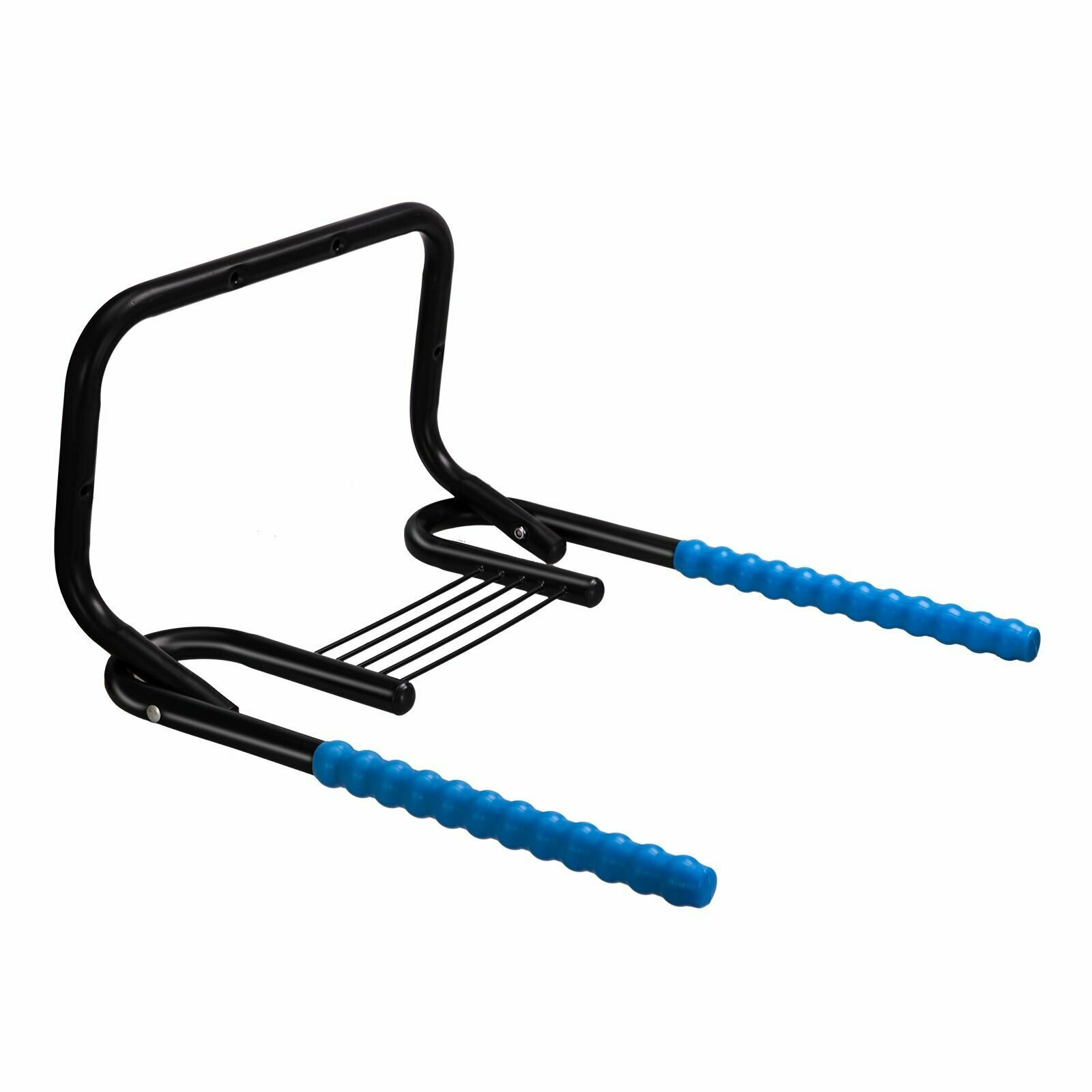 Держатель вело настенный горизонтальный + полка до 20кг сталь, широкий, складной, с защитой от царапин, синий H040B HORST