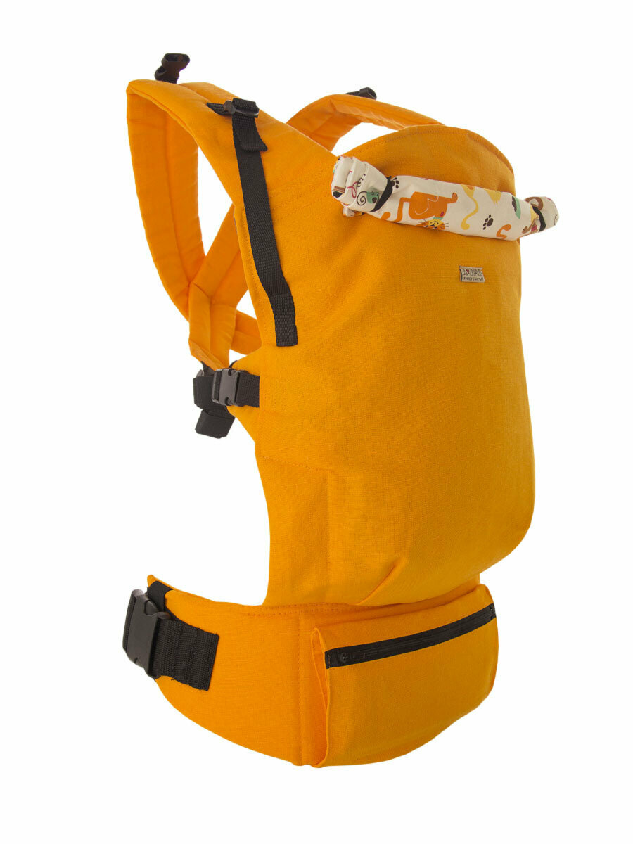 Амама Эрго-рюкзак классический х-класнер V2, хлопок, лён, цвет: жёлтый