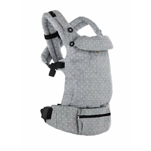Амама Эрго-рюкзак с первых месяцев м-движнер V4, хлопок, цвет: серый, горошек, эргорюкзак