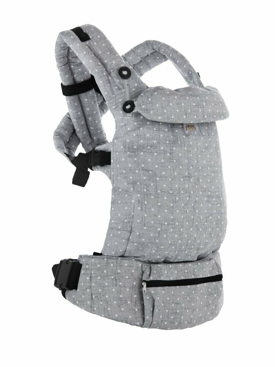 Амама Эрго-рюкзак с первых месяцев м-движнер V4, хлопок, цвет: серый, горошек, эргорюкзак