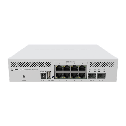Коммутатор MikroTik CRS310-8G-2S+IN управляемый 8+2 порта оригинал коммутатор mikrotik cloud router switch crs354 48g 4s 2q rm