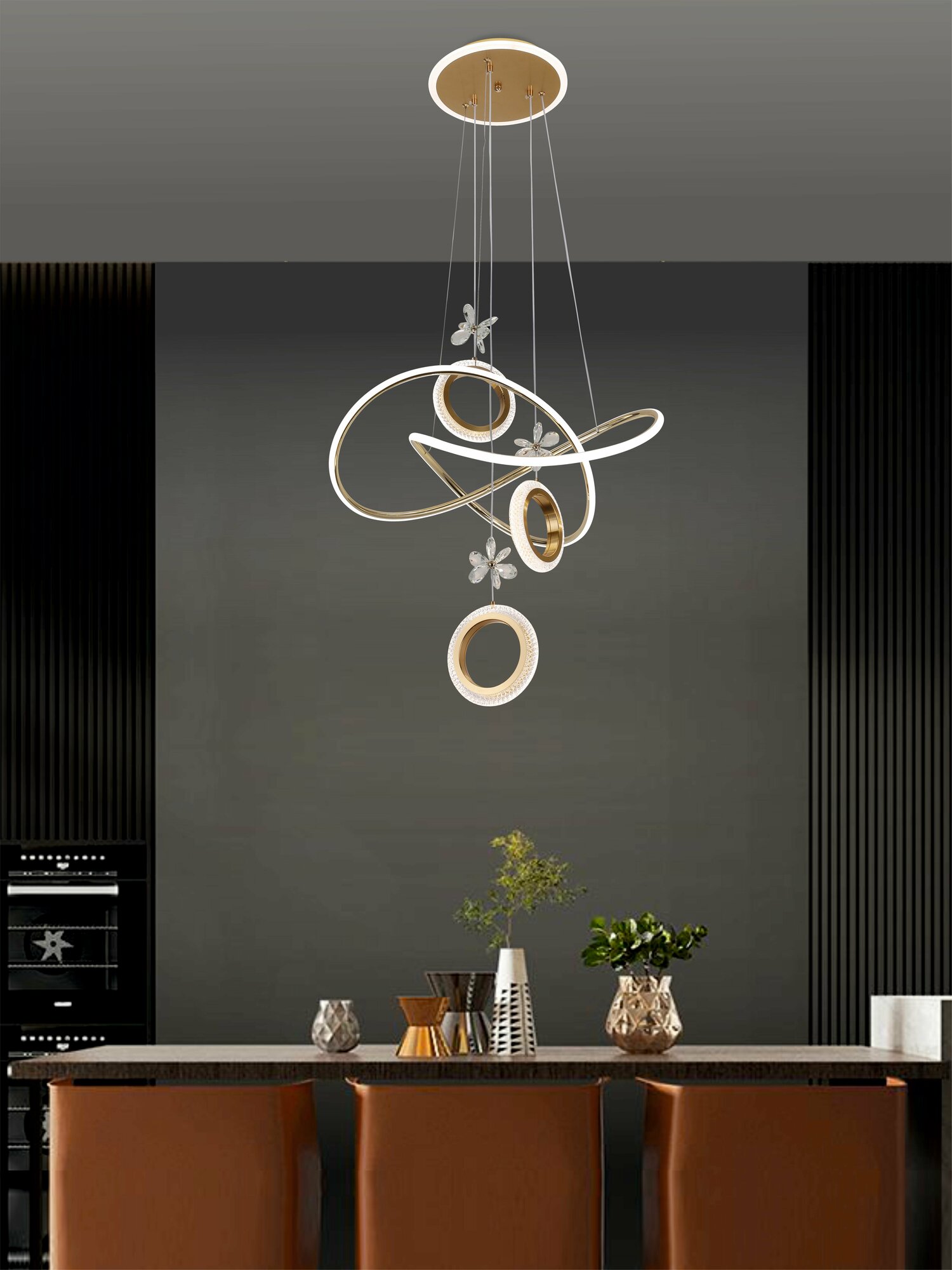 Светодиодная люстра подвесная VertexHome стиль модерн, на кухню, в детскую, в спальню, в гостиную