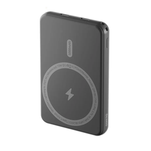 Магнитный беспроводной внешний аккумулятор Olmio QM-06 5000mAh 20W PD Серый 229000₽