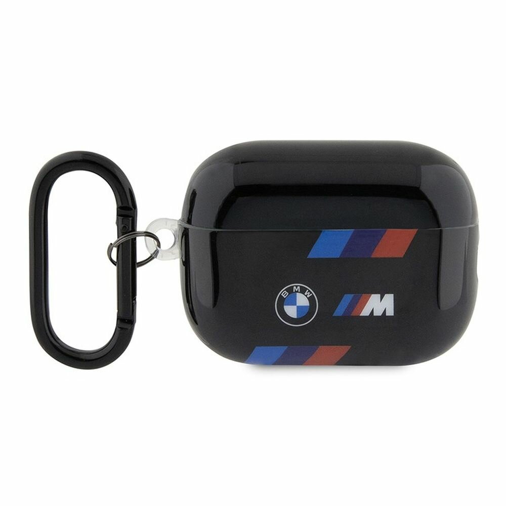 Чехол CG Mobile BMW для Airpods Pro 2 M-Collection TPU Tricolor stripes Black чёрный