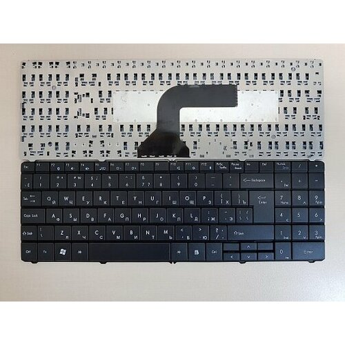 Клавиатура для ноутбука Packard Bell EasyNote ST85, ST86, MT85, TN65 Series. Плоский Enter. Черная, без рамки. PN: MP-07F33SU-528.