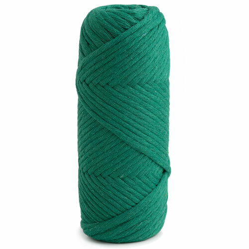 Шпагат хлопковый зеленый 4 мм 50 м для макраме, вязания, рукоделия
