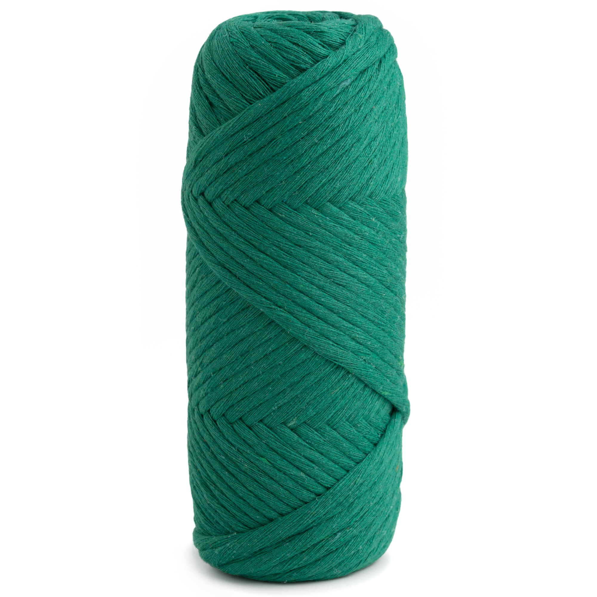фото Шпагат хлопковый зеленый 4 мм 150 м для макраме, вязания, рукоделия