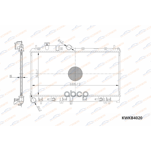 Радиатор Охлаждения Subaru Forester 08-/Legacy 03- 2.0/2.5 At(Гарантия 2 Года) KORWIN арт. KWKB4020