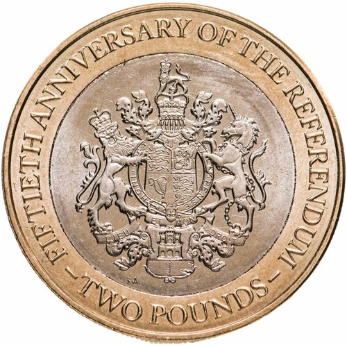 Гибралтар 2 фунта 2017 50 лет референдуму 2021 монета гибралтар 2021 год 2 фунта битва на скале поветкин уайт биметалл unc