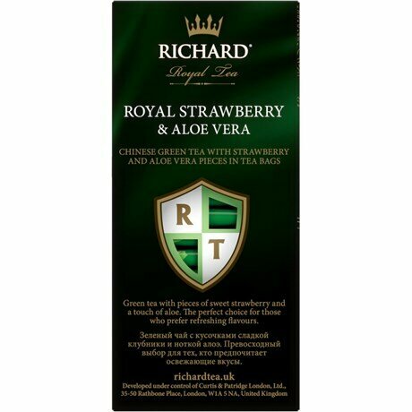 Чай зеленый Richard Royal Strawberry-Aloe Vera 25*1.5г Май-Фудс - фото №10