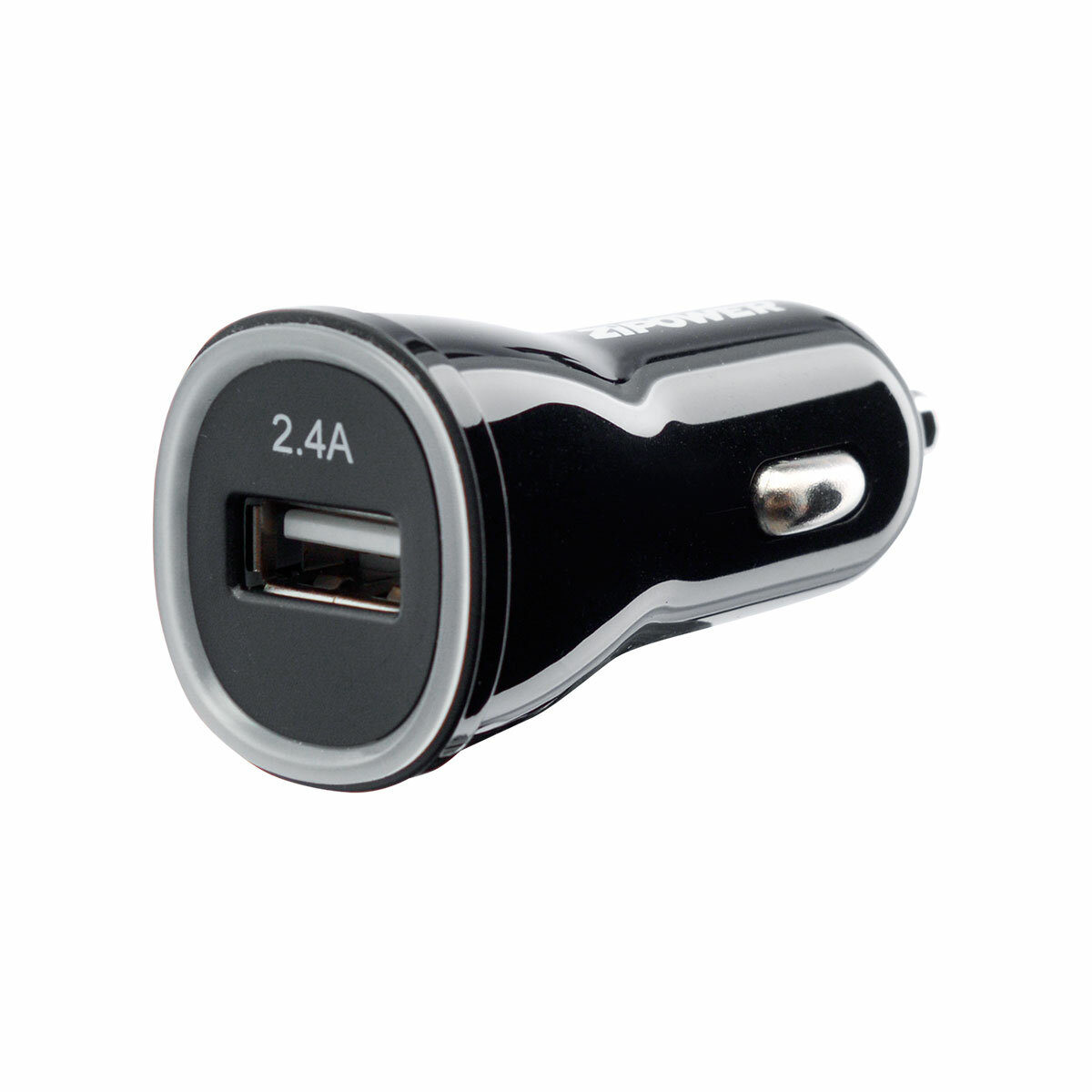 ZIPOWER USB зарядное устройство, 1 USB 5 В/2,4 A, 12 Вт, 6 см, черный, PM6681