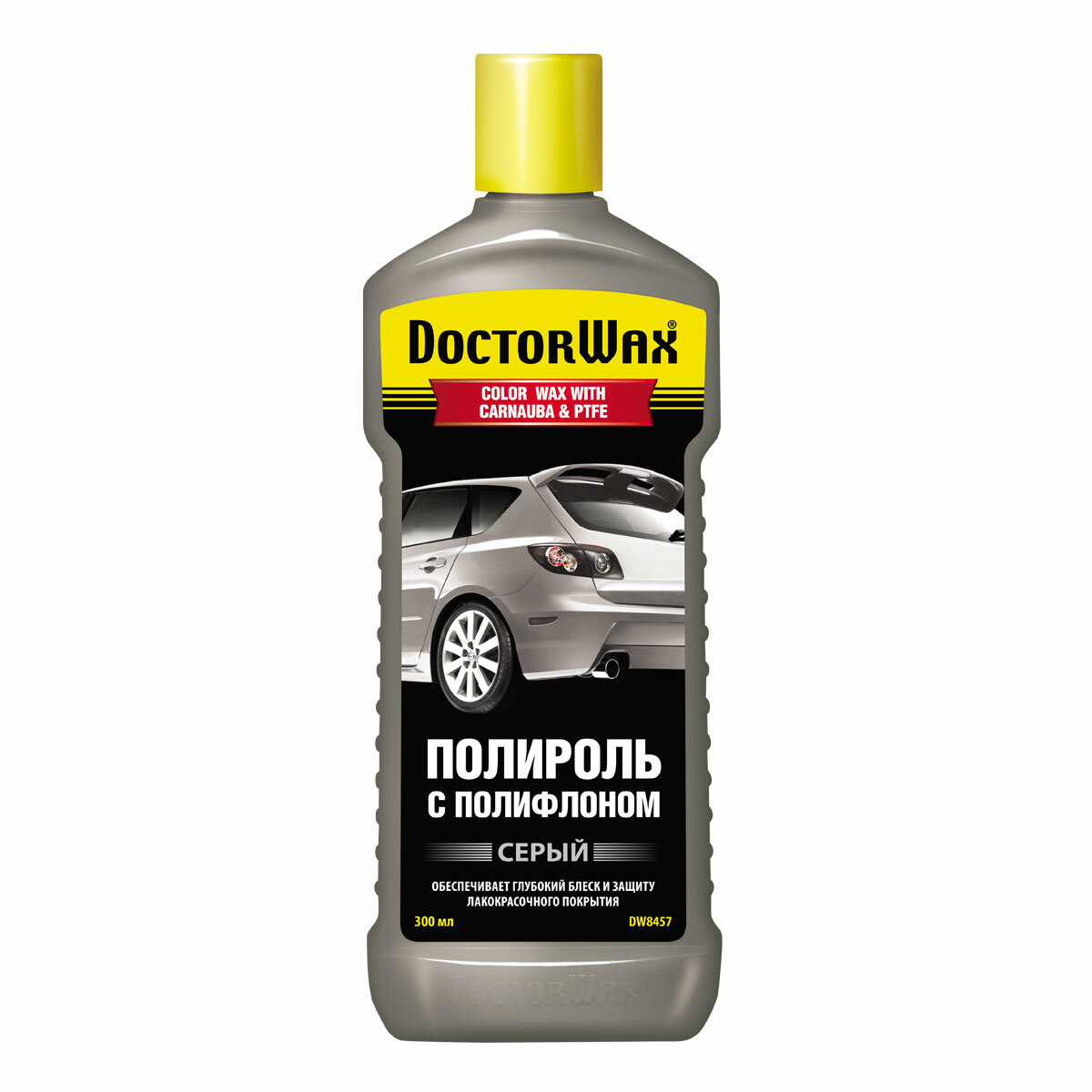 Цветной полироль с полифлоном. Серый DoctorWax DW8457