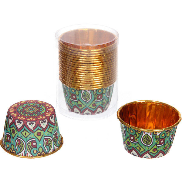 фото Форма для выпечки в наборе 20шт «Сupcake» 5*4см зеленая