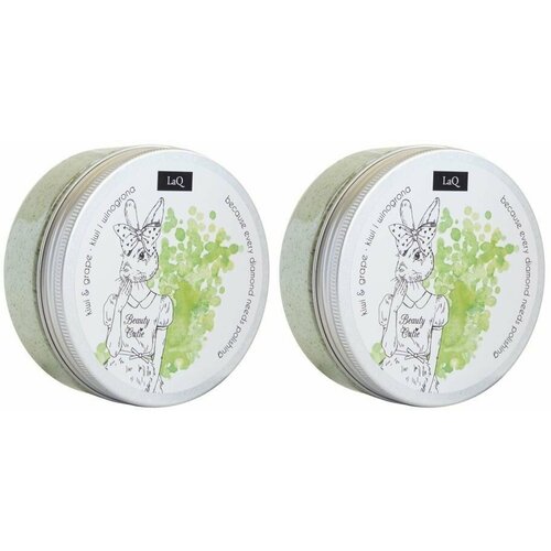 LaQ Скраб для тела Киви и виноград с увлажняющими растительными экстрактами маслом ши и тростниковым сахаром 200 мл 2 шт 2219₽