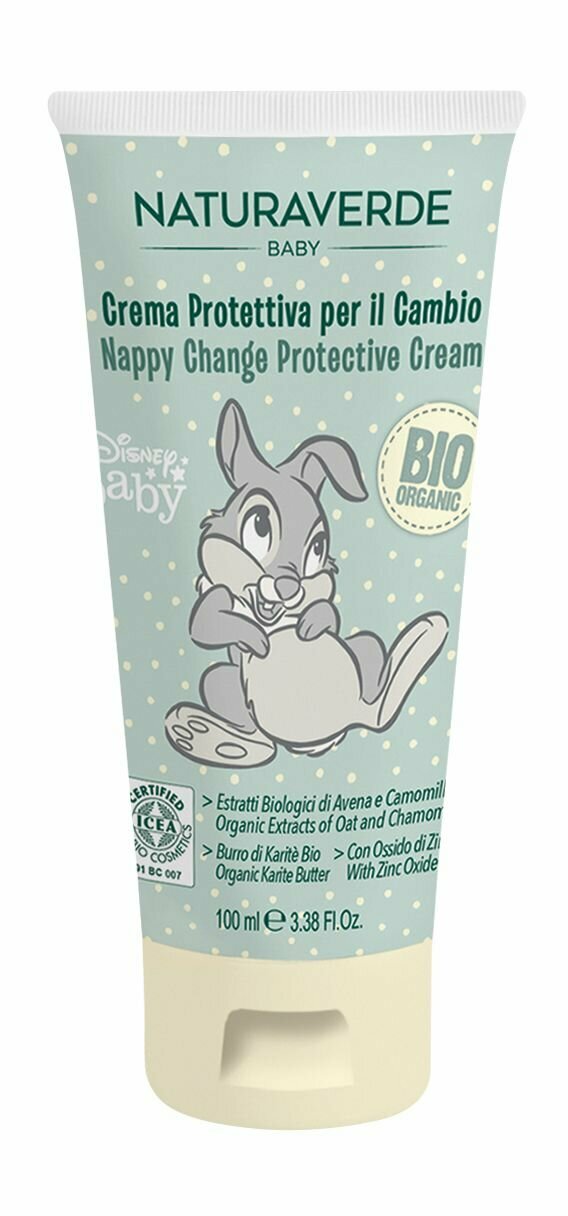 Детский крем защищающий кожу с экстрактами овса ромашки и масла карите Naturaverde Disney Baby Protective Cream Rabbit