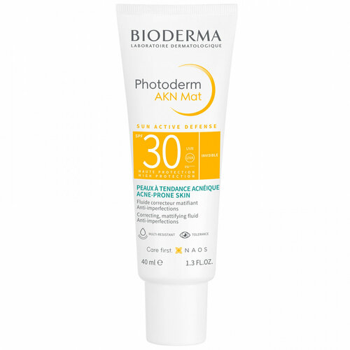 Эмульсия bioderma photoderm akn mat spf 30+