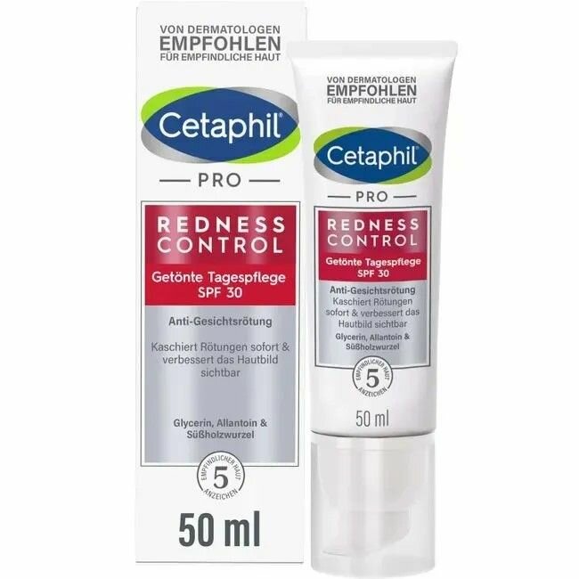 Cetaphil Pro Redness Control успокаивающий дневной уход против покраснений SPF 30, тонирующий, 50 мл.