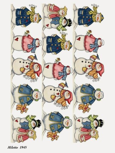 Изображение товара Декупажная рисованная карта Milotto "Новогодняя"