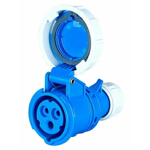 Розетка для судна с водонепроницаемой крышкой, монтаж на кабель (10260042).