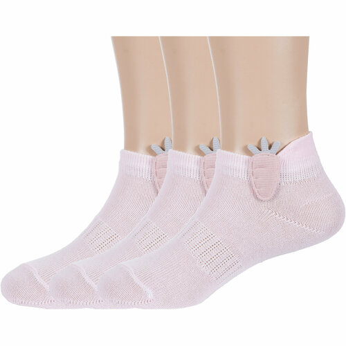 фото Носки борисоглебский трикотаж 3 пары, размер 9-10, розовый