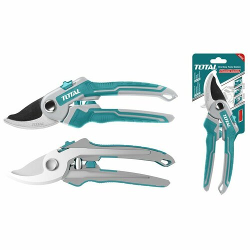 Секатор TOTAL THT0601, 220мм, толщина реза 16мм, нержавеющая сталь с алюмин. ручкой