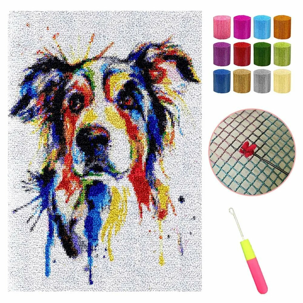 Набор для вышивания / набор для ковровой вышивки / гобелен 69*102 с рисунком Собака