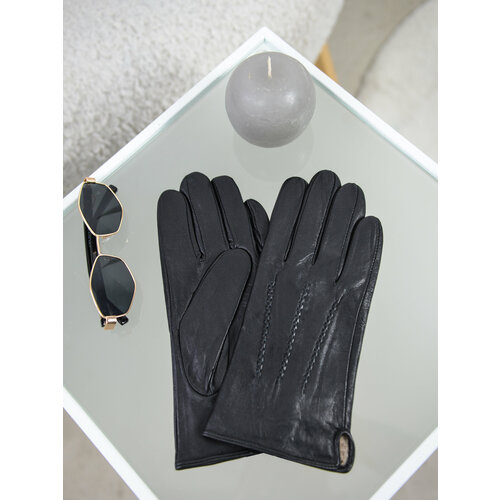 Перчатки мужские кожаные MFK, цвет: черный, р: 12
