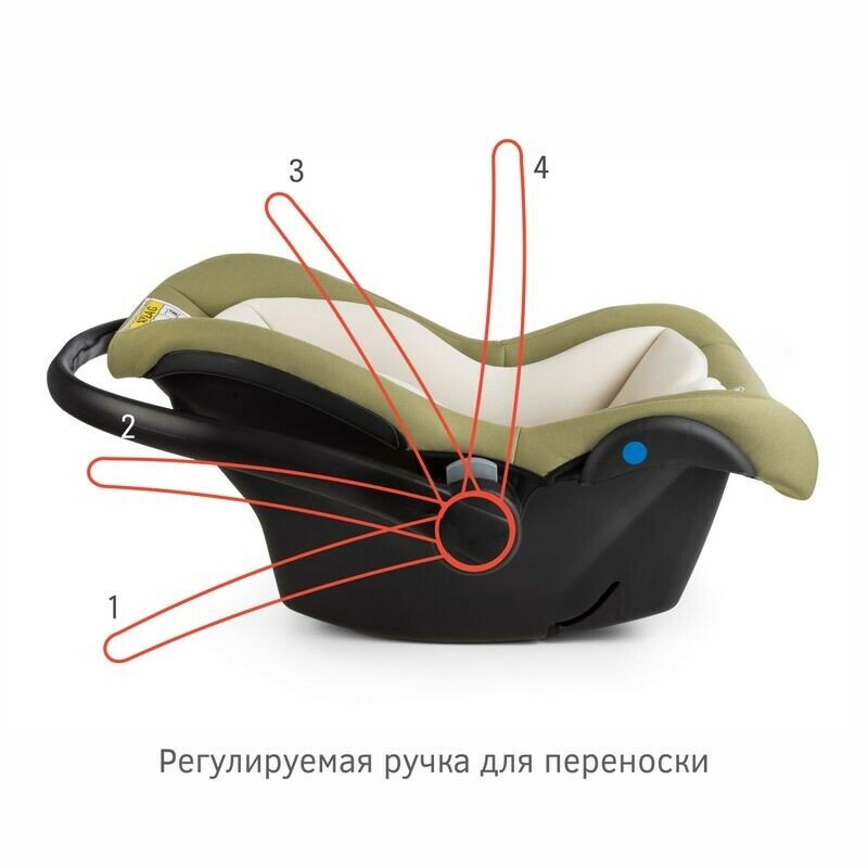 Автокресло Siger Дафни оливковый гр. 0+, 0-13кг, 0-1,5лет (KRES3718)