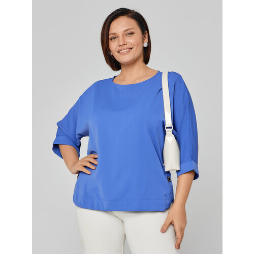 фото Блуза shumiloff, размер 48, синий