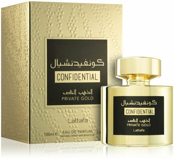 Lattafa парфюмерная вода Confidential Private Gold, 100 мл,