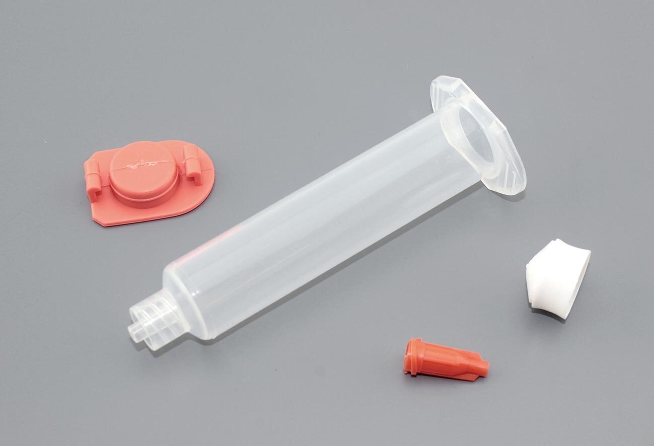 фото Промышленный шприц 10 мл с красной крышкой