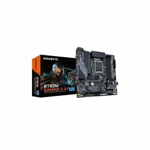 Материнская плата Gigabyte LGA1700, B760, 4*DDR5, DP+HDMI, 4 SATA 6 Гб/с, M2, Audio, Gb LAN, USB 3.2, USB 2.0, Type-C, COM*1 port, mATX материнская плата gigabyte b760m gaming x ddr4 lga1700 matx