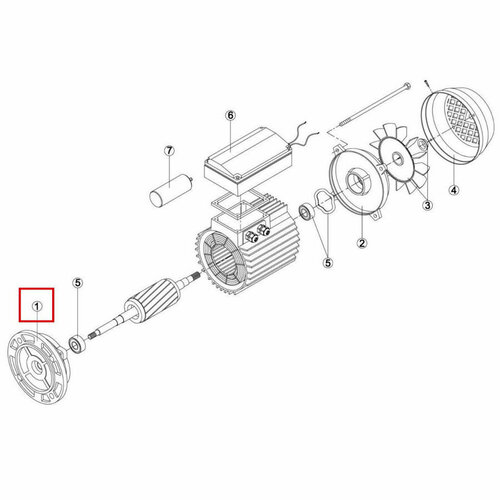 Передний фланец двигателя насоса Fiberpool BCP/BC/BCPG/BCG/BTP (MEC-112), цена - за 1 шт