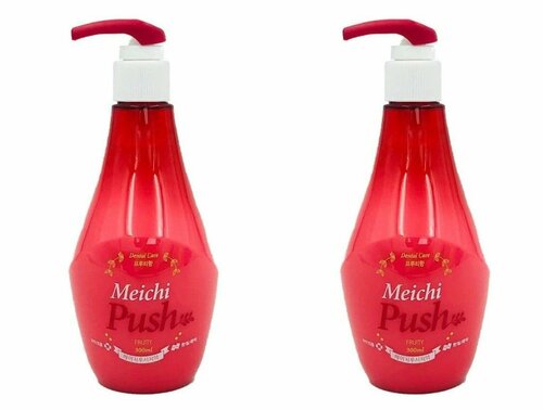 Hanil Зубная паста Meichi Push Fruity, Фруктовая, с дозатором, 300 мл, 2 шт