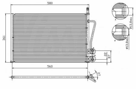 STFD083940 SAT Радиатор кондиционера Ford Fiesta 02-08 / Fusion 02-12 / Mazda Demio 02-07 / Mazda2 02-07